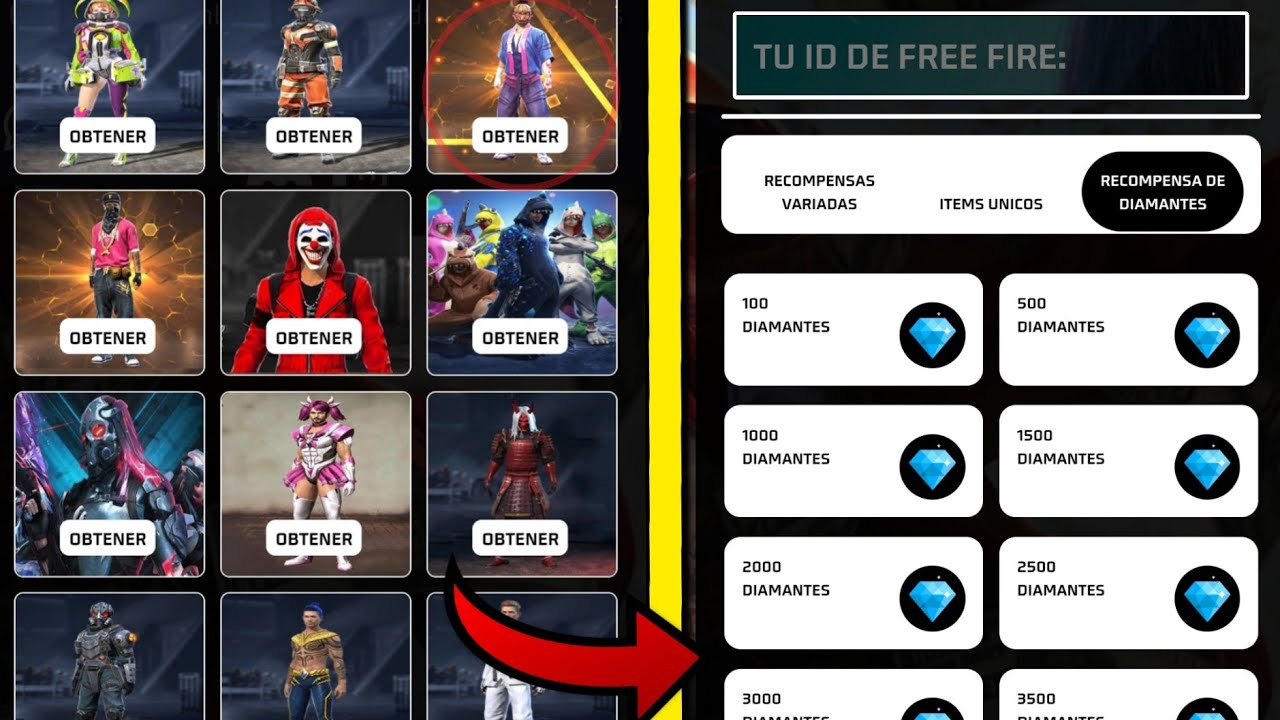 Dónde conseguir diamantes Free Fire de forma segura y legal 1 Generadores de cuentas de Free Fire